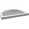 Ekena Millwork Round Top Surface Mount PVC Gable Vent: Functional, w/ 2"W x 2"P Brickmould Sill Frame, 28"W x 22"H GVPRT28X2203SF - alternate 4